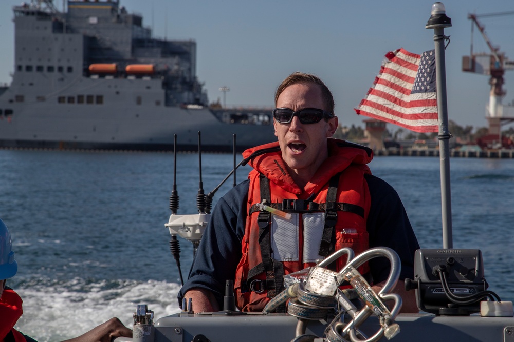 USS Abraham Lincoln Sailors conduct small boat operations