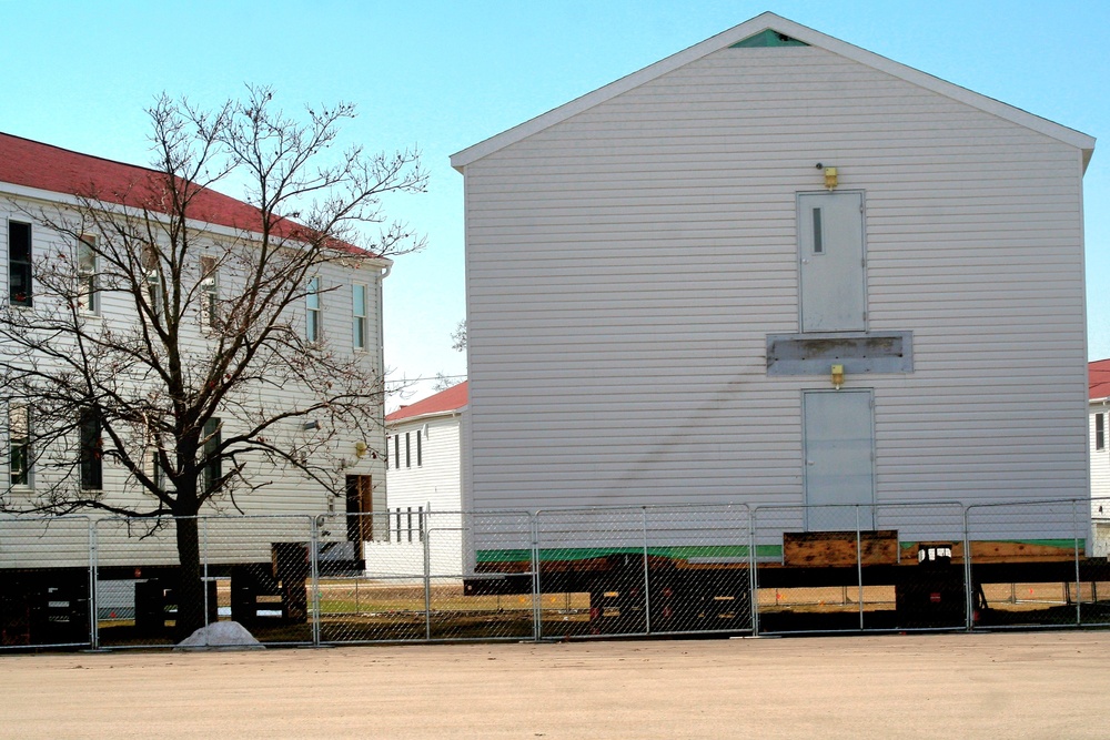 Contractor moves first two World War II-era barracks at Fort McCoy