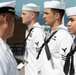 USS Tripoli C5I Department Conducts Dress White Uniform Inspection