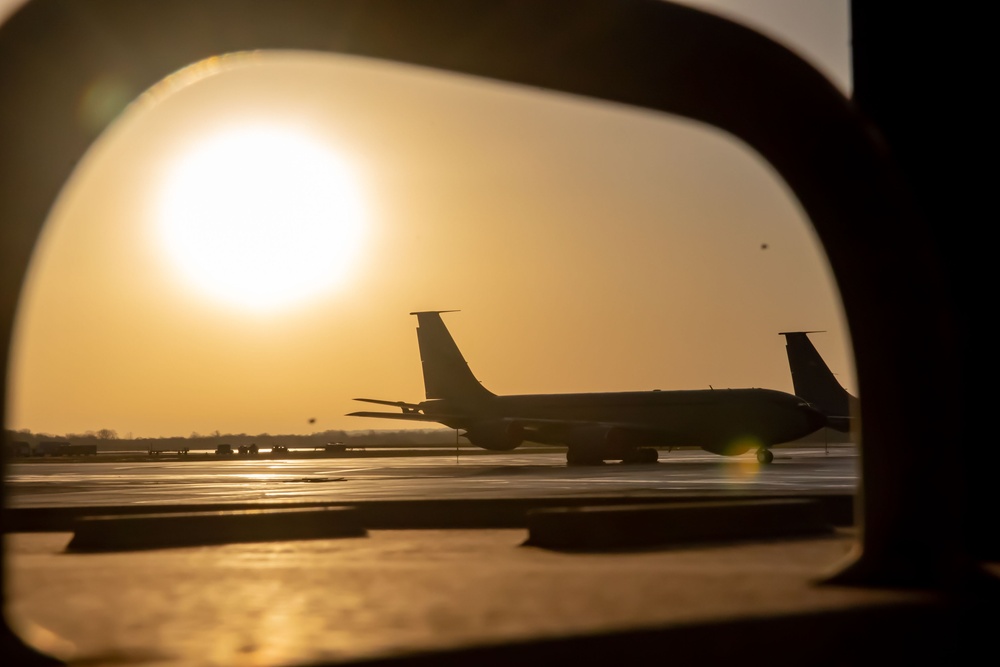 KC-135 on the flight line