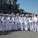 USS Tripoli C5I Department Conducts Dress White Uniform Inspection
