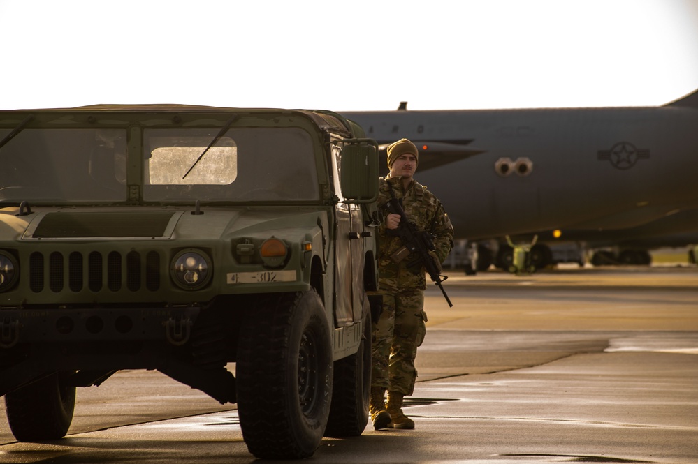 Security Forces guards the flight line