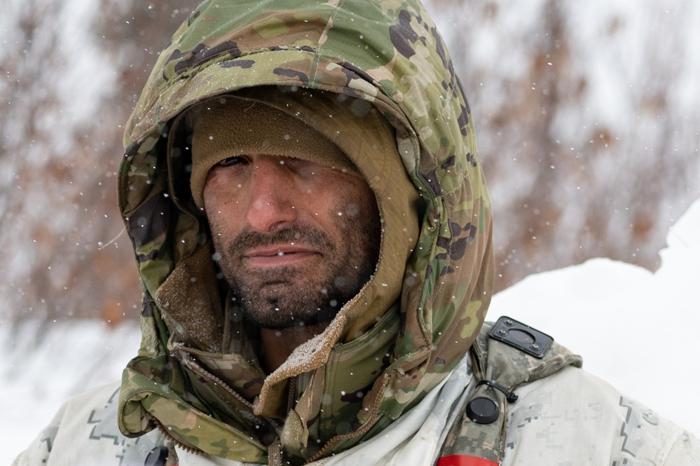 JPMRC-AK 23-02: 11th Airborne Division Soldiers maintain a remote Arctic firing position