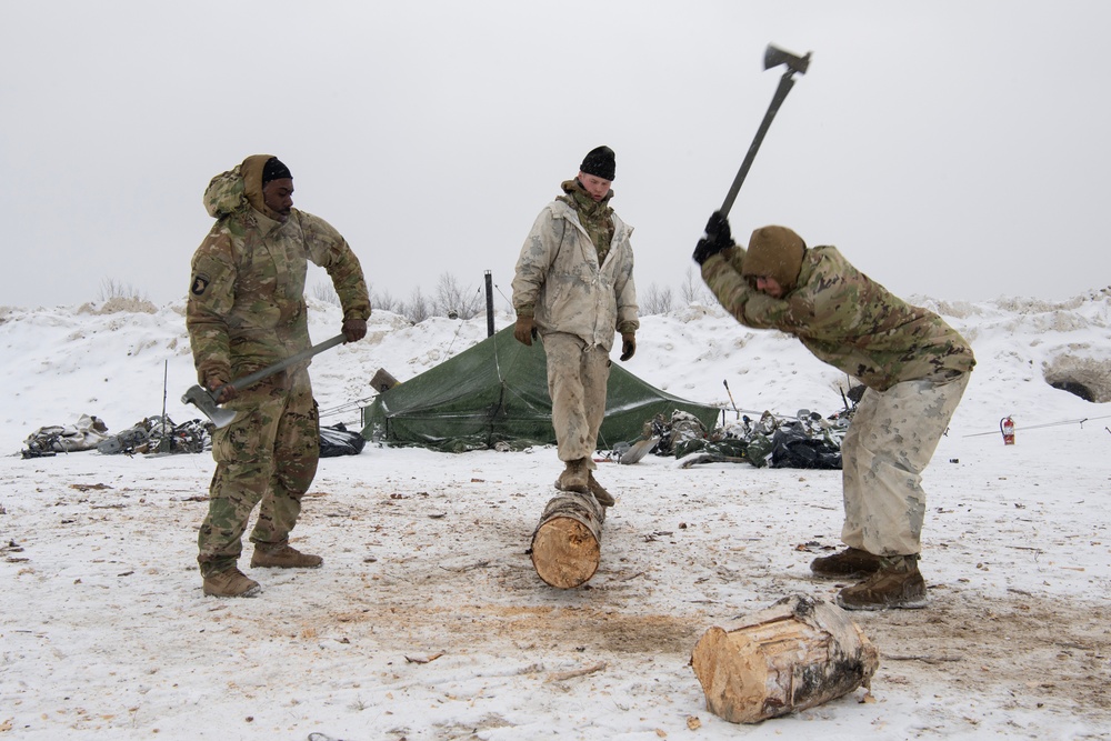 11th Airborne Division Soldiers during JPMRC-AK 23-02