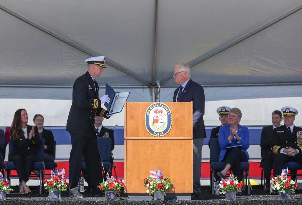 USS Santa Barbara (LCS32) Commissioned onboard Port Hueneme