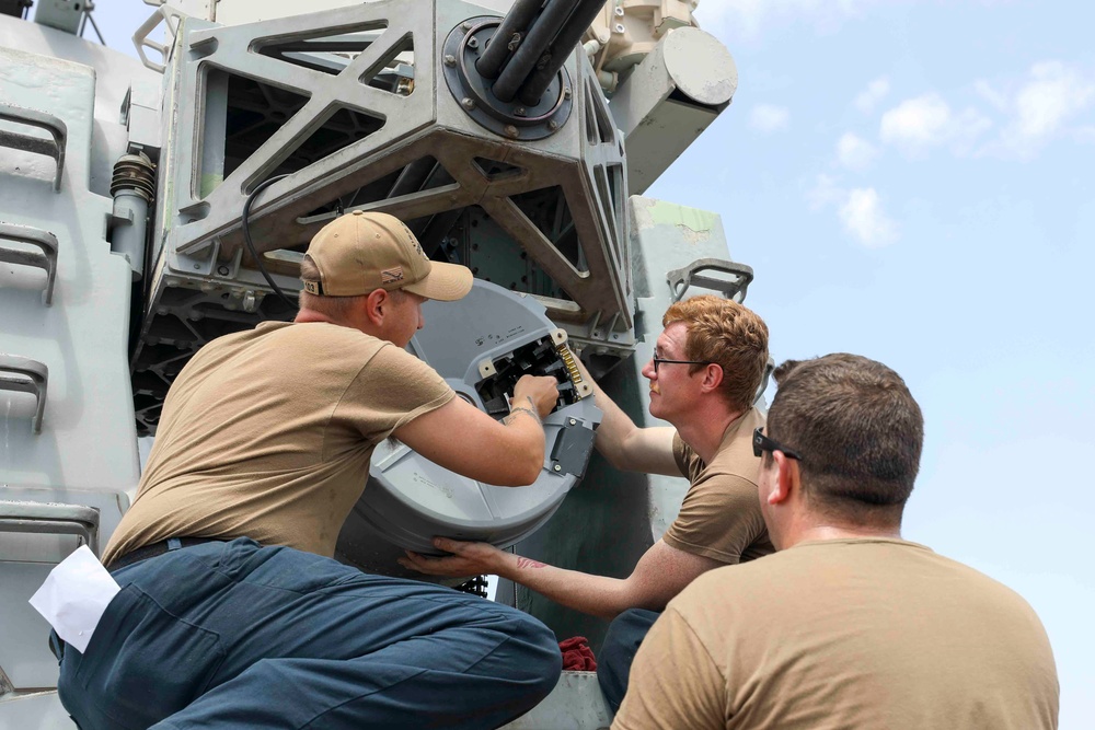 USS Truxtun Small Boat Operations and CIWS Maintenance