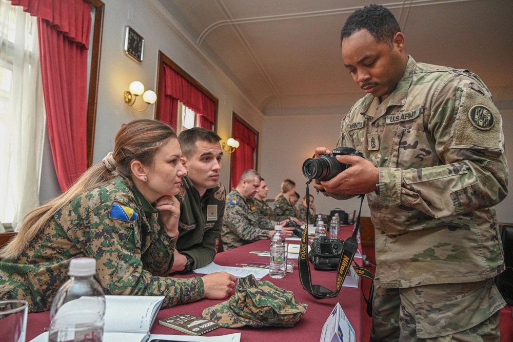 Ready, Frame, Capture: MDNG conducts public affairs workshop for Armed Forces of Bosnia and Herzegovina