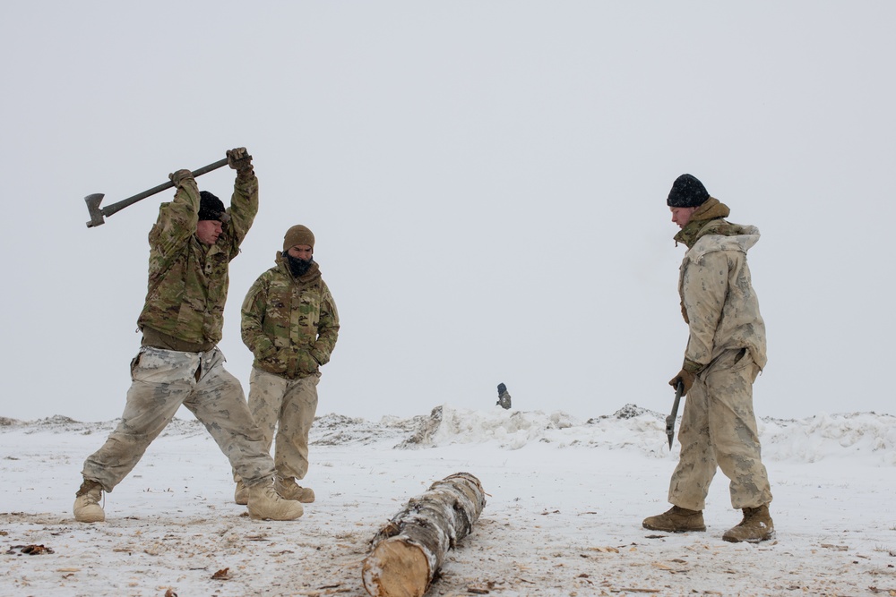 11th Airborne Division Soldiers maintain remote arctic firing position during JPMRC-AK 23-02