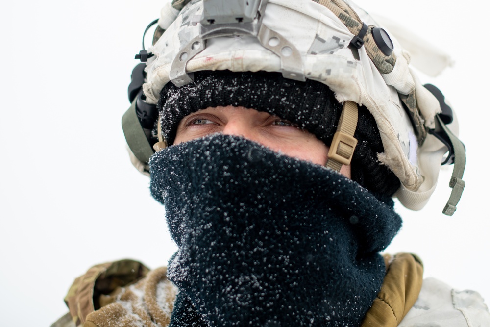 11th Airborne Division Soldiers maintain remote arctic firing position during JPMRC-AK 23-02