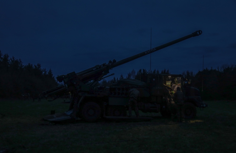 French soldiers conduct howitzer live fire during Dynamic Front 23