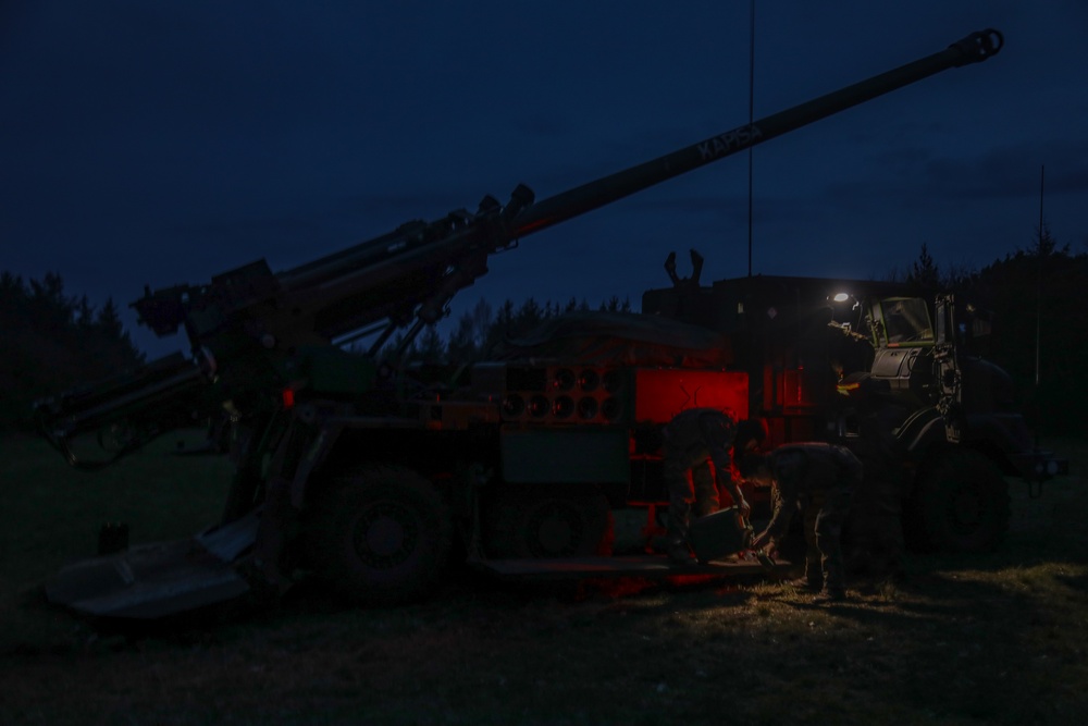 French soldiers conduct howitzer live fire during Dynamic Front 23
