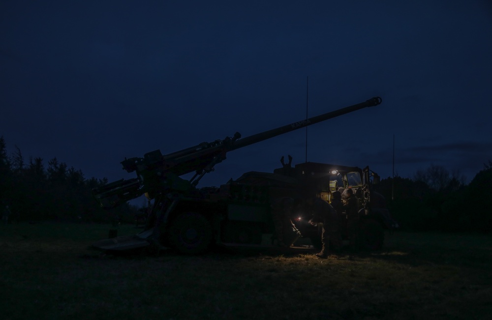 French soldiers conduct howitzer live fire during Dynamic Front 23