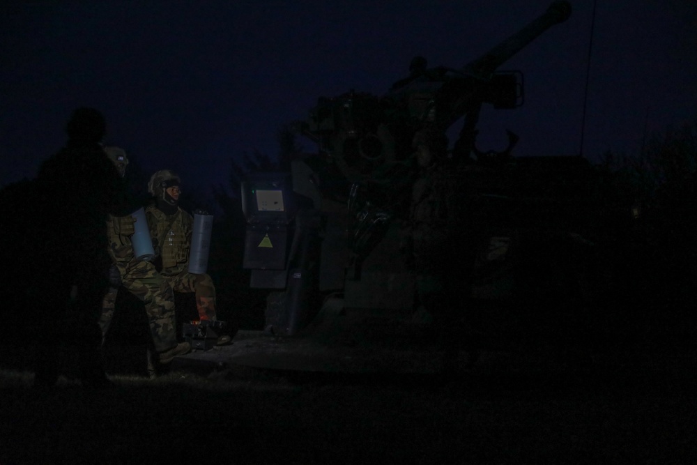 French soldiers conduct howitzer live fire during Dynamic Front 23