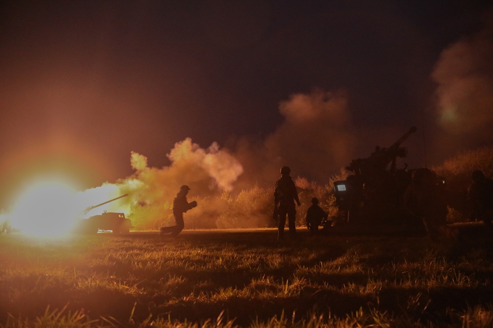 French soldiers conduct howitzer live fire during Dynamic Front 23