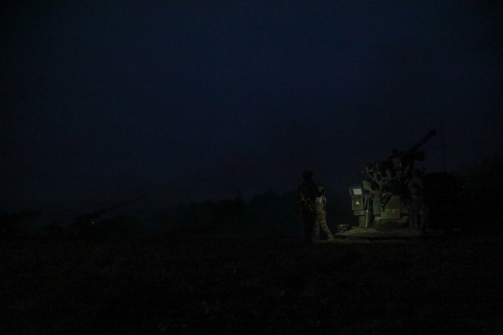 French soldiers conduct howitzer live fire during Dynamic Front 23