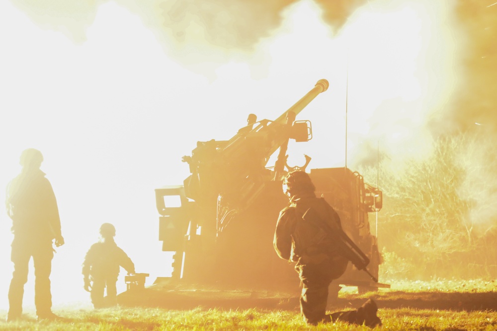 French soldiers conduct howitzer live fire during Dynamic Front 23
