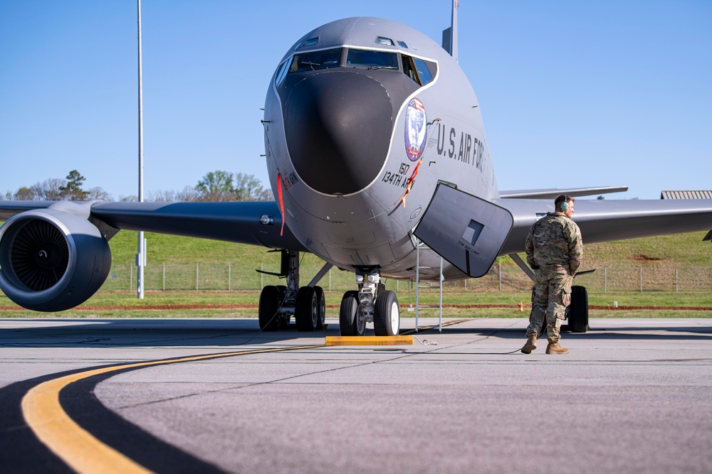 Air Crew Performs Preflight Checks