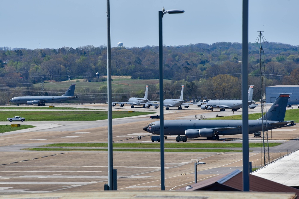 The 134th Air Refueling Wing performs readiness exercise