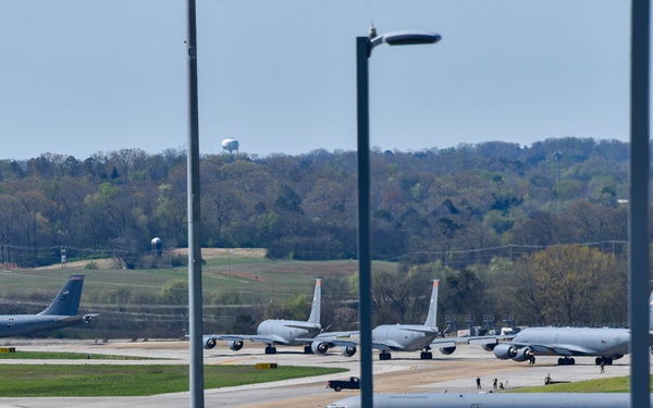 The 134th Air Refueling Wing performs readiness exercise