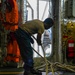 USS OAKLAND SAILS OUT OF CHANGI NAVAL BASE