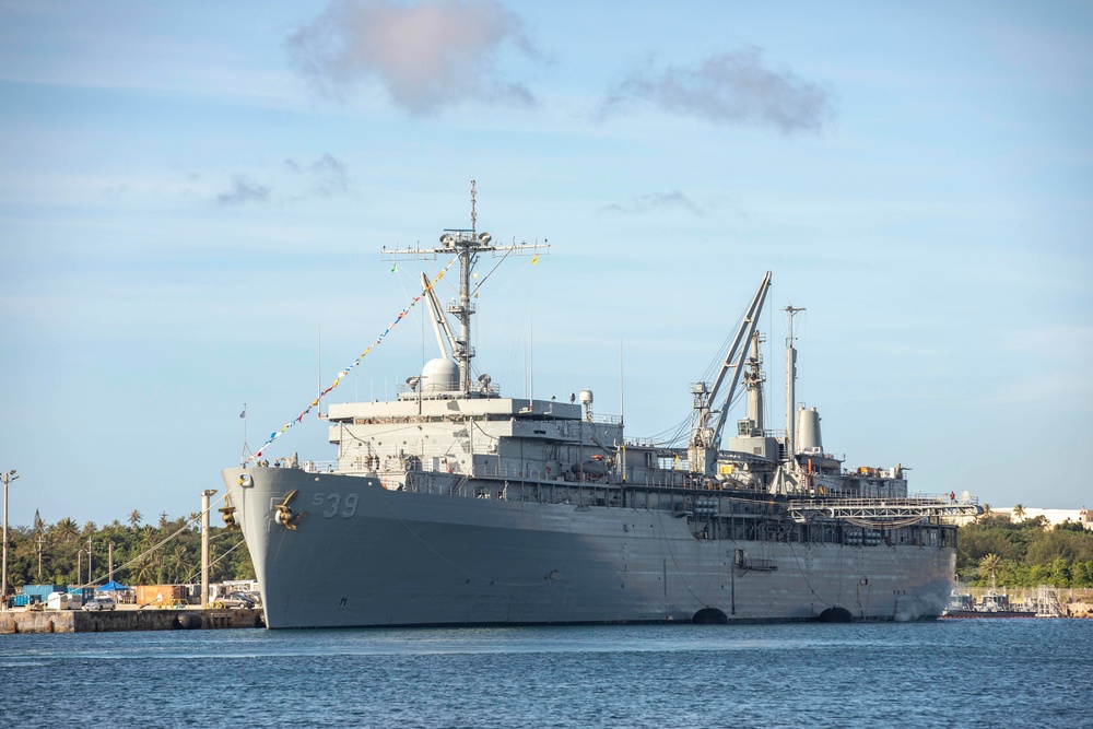 USS Colombia Moors Alongside USS Emory S. Land