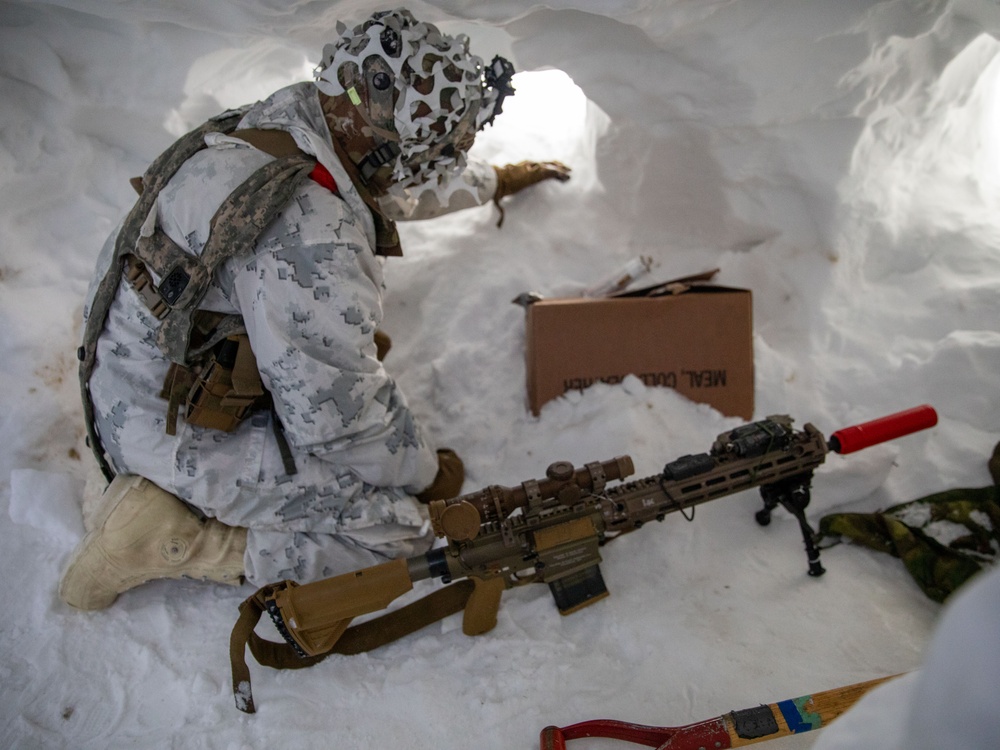 11th  Airborne Division Soldier clears field of view during JPMRC-AK 23-02