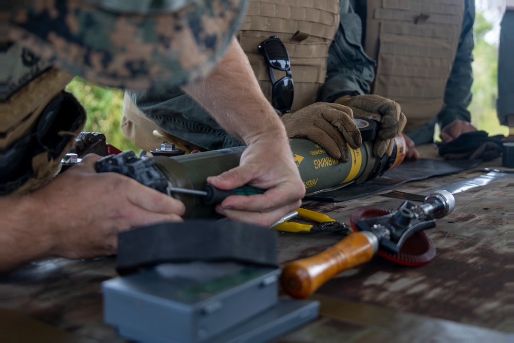 EOD conducts an explosive inerting exercise