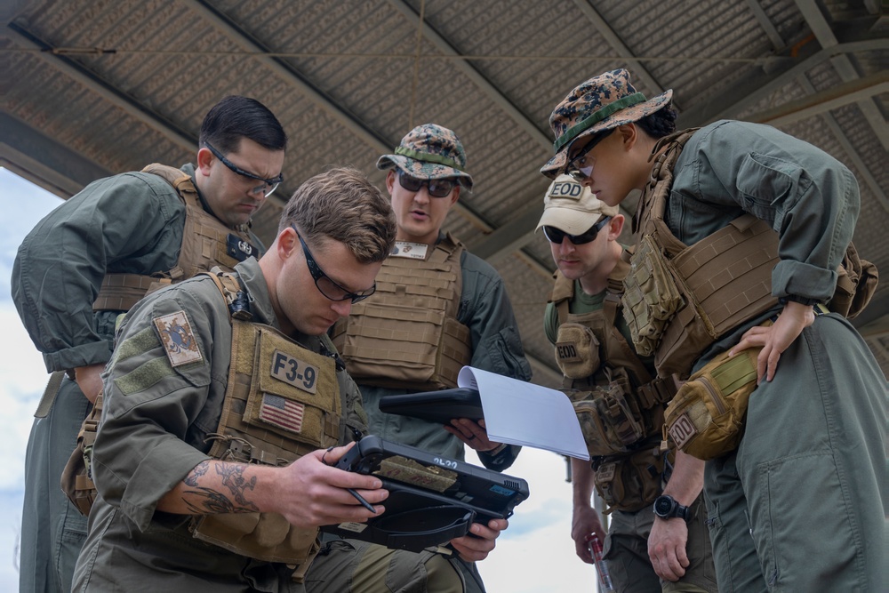 EOD conducts an explosive inerting exercise