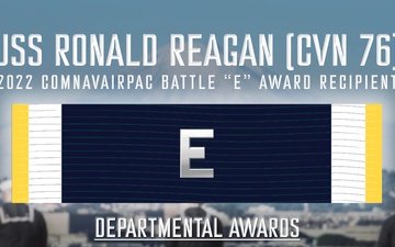 USS Ronald Reagan (CVN 76) receives the 2022 Commander, Naval Air Force, US Pacific Fleet Battle Efficiency Award