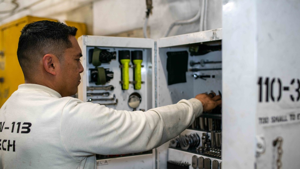 Sailor completes tool inventory aboard USS Carl Vinson (CVN70)