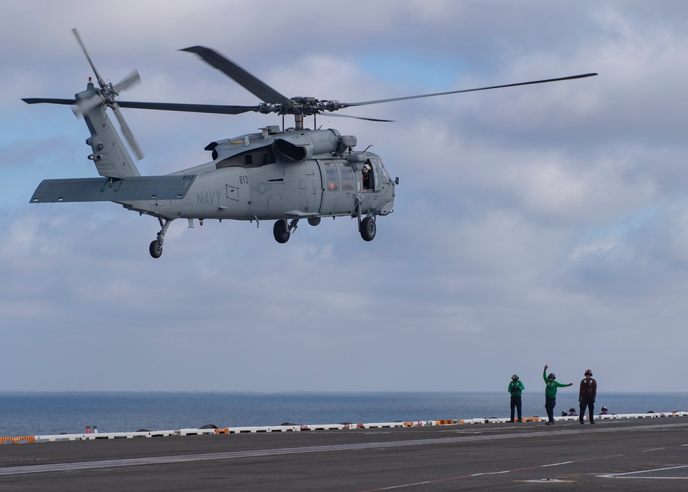 USS Theodore Roosevelt (CVN 71) Performs Flight Deck Operations