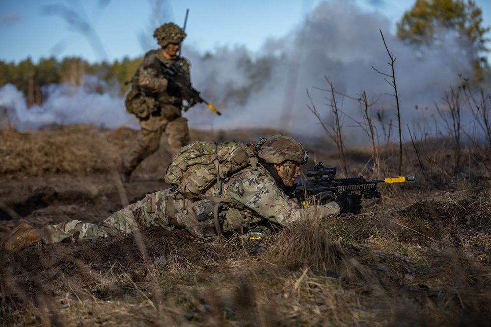 U.K. Royal Lancers Troopers Earn Their Stripes