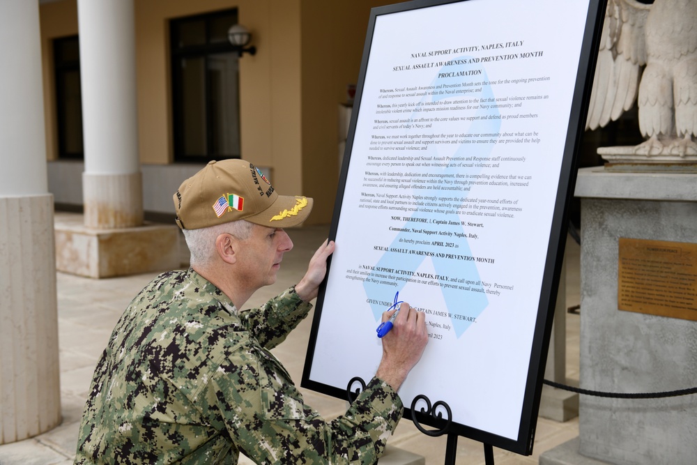 NSA Naples Honors Sexual Assault Prevention and Awareness Month