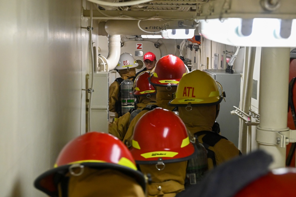 USCGC Stone conducts damage control drills underway