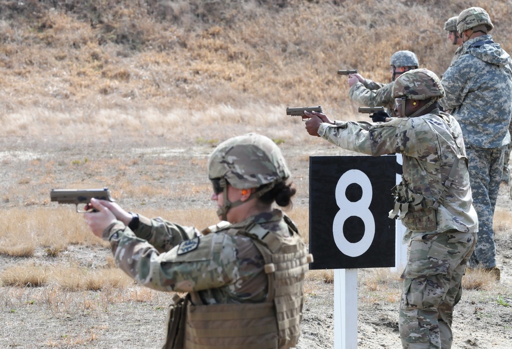 JB MDL Fort Dix The 310 MP BN Combat Pistol Qualification Course (CPQC) at Range 6A