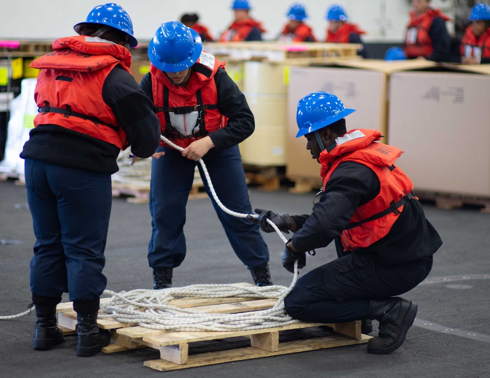 USS Carl Vinson (CVN 70) Conducts a Replenishment at Sea with USNS Pecos (T-AO-197)