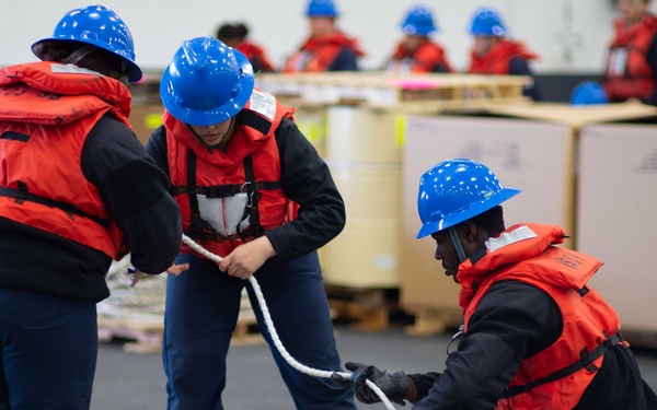 USS Carl Vinson (CVN 70) Conducts a Replenishment at Sea with USNS Pecos (T-AO-197)