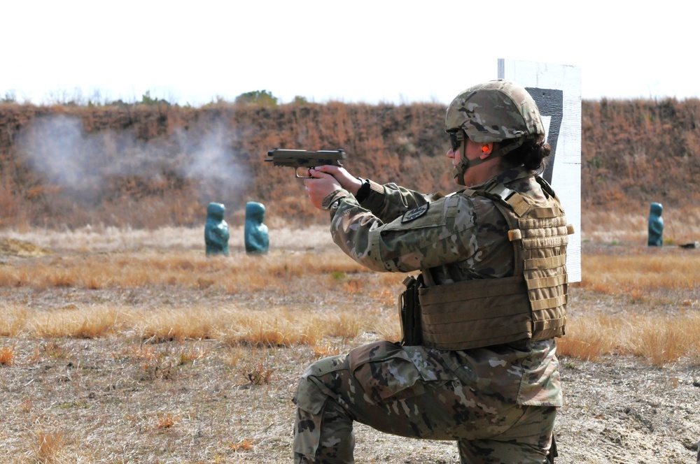 JB MDL Fort Dix The 310 MP BN Combat Pistol Qualification Course (CPQC) at Range 6A