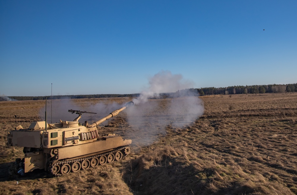 eFP Battle Group Poland’s Kings of Battle Rain Down Combined Firepower