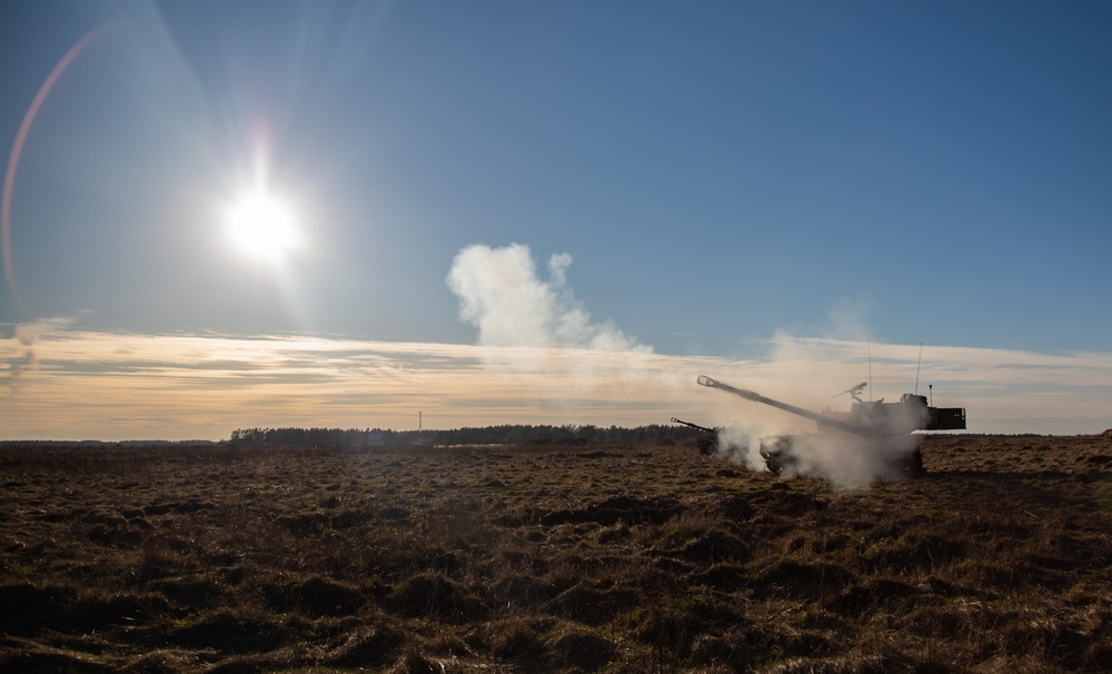 eFP Battle Group Poland’s Kings of Battle Rain Down Combined Firepower