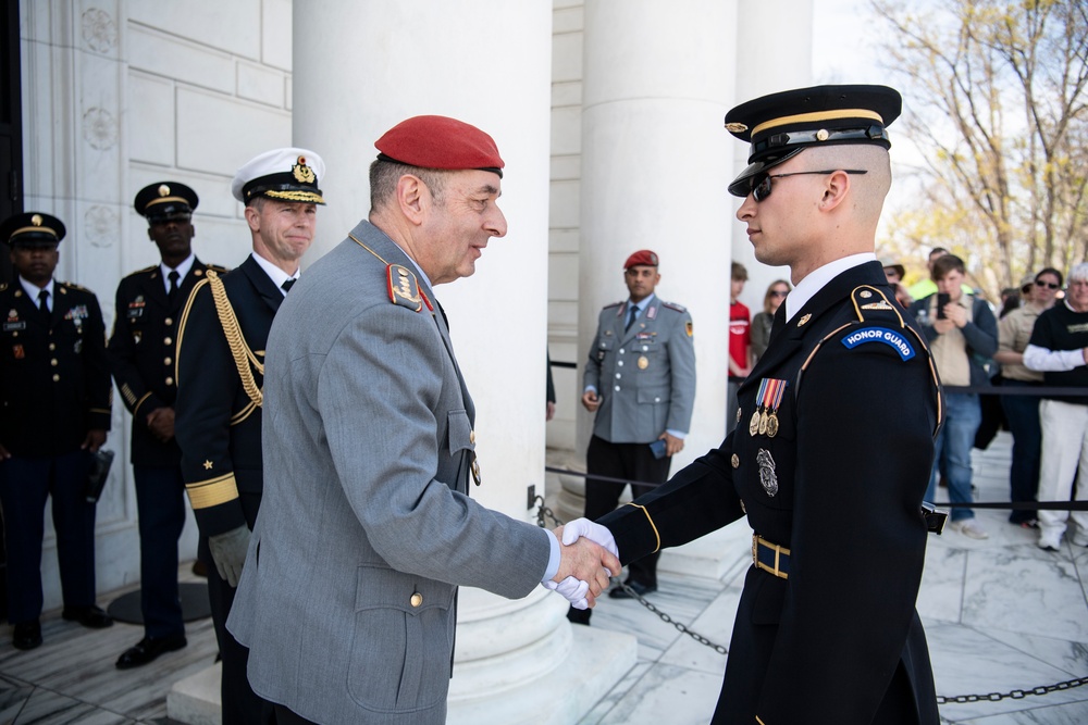 Germany Chief of Defense Gen. Carsten Breuer Participates in a Public Wreath-Laying Ceremony at the Tomb of the Unknown Soldier