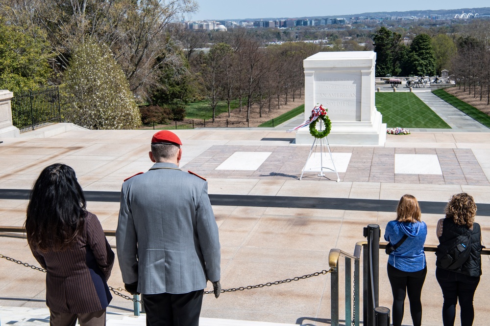 Germany Chief of Defense Gen. Carsten Breuer Participates in a Public Wreath-Laying Ceremony at the Tomb of the Unknown Soldier