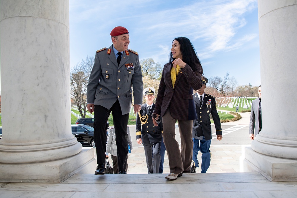 Germany Chief of Defense Gen. Carsten Breuer Participates in a Public Wreath-Laying Ceremony at the Tomb of the Unknown Soldier