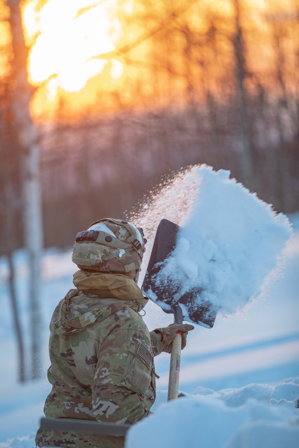 Shoveling Snow at JPMRC-AK 23-02