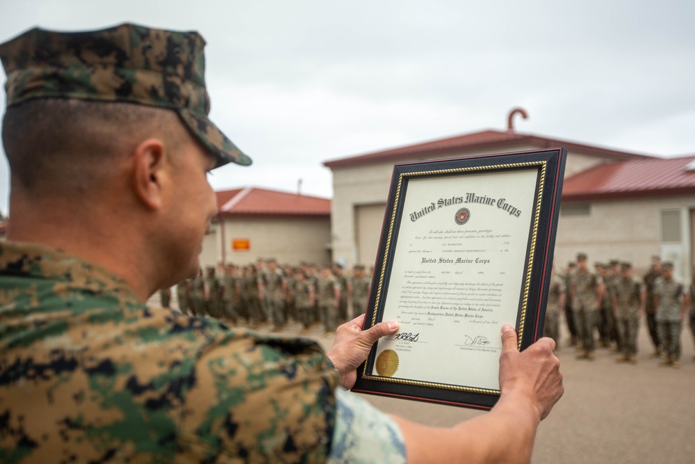 1st Radio Battalion Meritorious Gunnery Sergeant Promotion