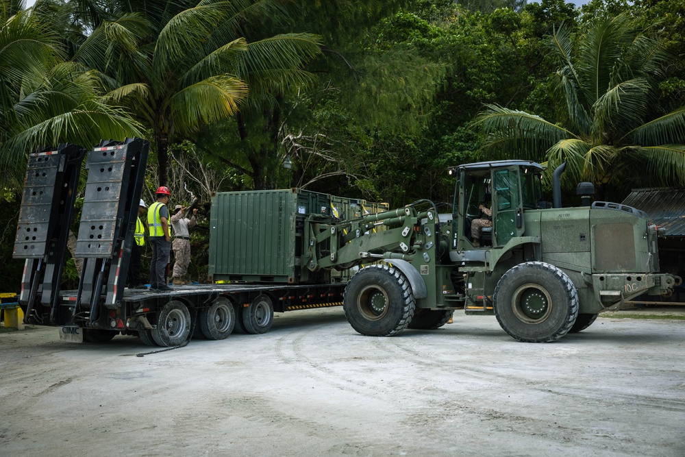 MCED Palau 23.1 – Marines offload gear