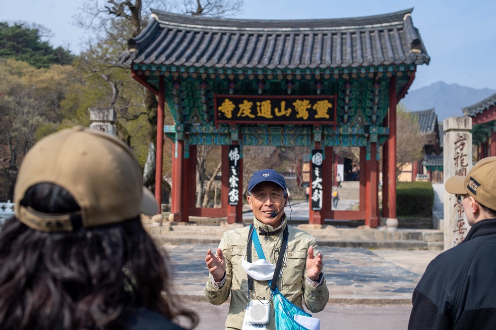 Sailors Tour A Buddhist Temple