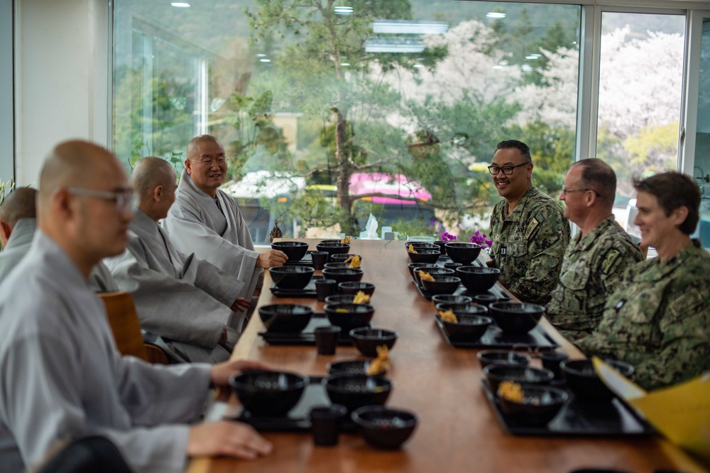 Sailors Tour A Buddhist Temple