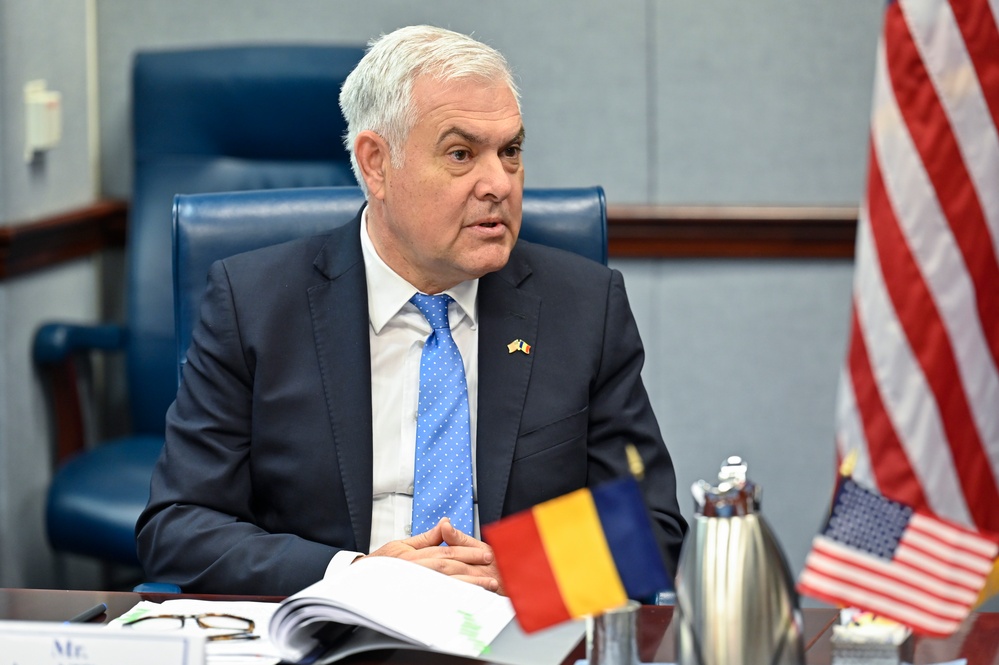 Assist. Sec. Jones meeting with Romanian Defense Min. Tîlvăr