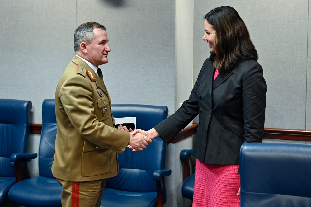 Assist. Sec. Jones meeting with Romanian Defense Min. Tîlvăr